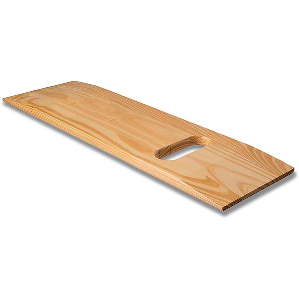 DMI Transfer Board and Slide Board made of Heavy-Duty Wood for Patient, Senior and Handicap Move Assist and Slide Transfers, Holds up to 440 Pounds, 1 Cut out Handle, 24 x 8 x .75