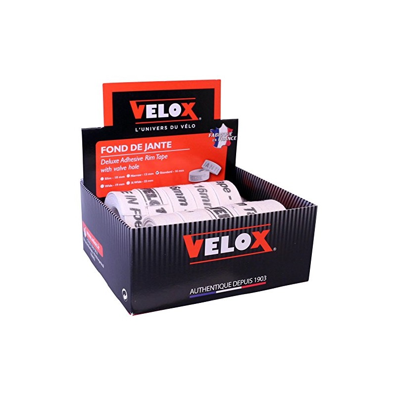 Velox Deluxe Cotton Rim Tape, 22mm (Box of 10), White