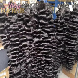 Hotsale Vietnamese Burmese Raw Hair Unprocessed Human Hair Extensions Natural Wavy Curly Raw Indian Haircolor: 1pcs Burmese curly hair, Stretched Length: 18 Inches