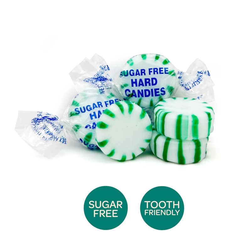 FUNTASTY Sugar-Free Starlight SPEARMINT Hard Candy- 1 Pound Pack