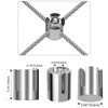 RiaYer 40 Pack Wall Trellis Wire Clamps & Cross Cable