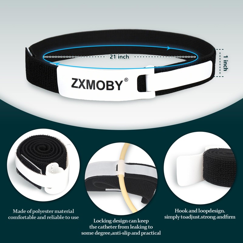 ZXMOBY 4PCS Catheter Leg Strap Foley Catheter Holder Urinary Legband