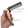 Vaguelly Gold Stainless Steel Foldable Hair Comb Portable Anti-Static Styling