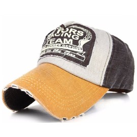 morefaz MFAZ Ltd Unisex Cotton Baseball Cap Hat Motors Racing Motorcycle Baseball Cap Snap Back, Brown yellow