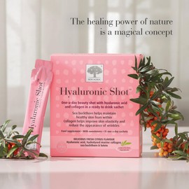 New Nordic Hyaluronic Shot | Hyaluronic Acid with Marine Collagen Supplement | to Improve Skin Elasticity and Reduce Wrinkles | Ready to Drink Fresh Citrus Flavour | 15 Sachets