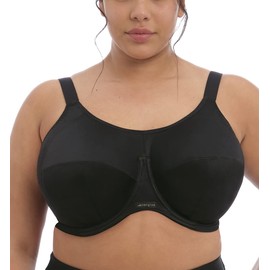 Elomi womens Full Coverage Sport Sports Bra, Black, 36J