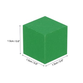 MECCANIXITY Crafts Wooden Cube 100 Pcs Square Green Natural Solid Wood Crafts Blocks for DIY Projects, Puzzle Making, Letters, and Stamps for Home Decoration