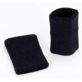 HATAS 359 Knit Pile Wristband, 4.7 inches (12 cm), Black, 2 Pieces