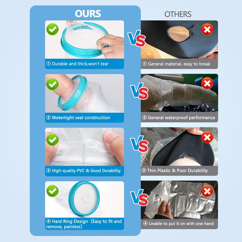 Cast Covers for Shower Arm, 100% Waterproof Cast Cover Arm