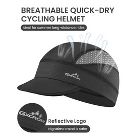 GXCROR Cooling Skull Cap for Men Women Lightweight Breathable Helmet Liner UV Sun Shield for Summer Motorcycle Cycling Black Gray