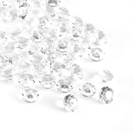 500Pcs 10mm Clear Acrylic Diamond, Acrylic Gems Diamond Decorations Crystals Acrylic Diamonds for Vase Fillers Party Table