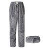 Cromoncent Men's Plush Warm Pajama Pants, Winter Cozy Fleece Lounge