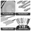 DOERDO Decor Cocktail Picks Stainless Steel Fruit Toothpicks Sandwich Appetizer