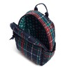 Vera Bradley Women's Small Cotton Backpack Bookbag, Tartan Recycled Cotton