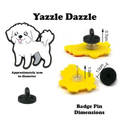 Generic Maltese Apparel Pin Badge Pin Lapel Pin Unisex Yazzle Dazzle Original Artwork Puppy Woof Bark Puppy Dog