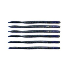 Z-man FAT725-64PK6 Mag FattyZ Lures, 7 1/4" Length, Black/Blue Laminate, Package of 6