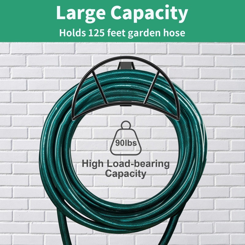 TomCare Garden Hose Holder Wall Mount, 150FT Capacity Water Hose
