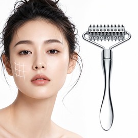 Joyoyoo Facial Beauty Roller, 3 in 1 (Roller, Stiffness, Acupressure Pores), Facial Roller Massager, Perfect for Face and Body, Made of Stainless Steel, Special Processing for a Quiet, Painless Massage