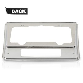 G-PLUS Rear License Plate Bezel Housing Frame Compatible with Chevy Corvette 1968 1969 1970 1971 1972 1973 3919715 Chrome
