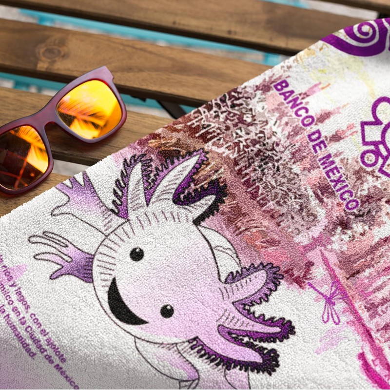 Mi Mantita Mx Toalla de Ajolote Billete de 50 Pesos