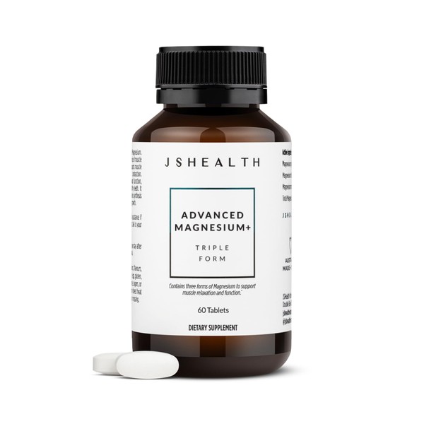 JSHealth Vitamins Advanced Magnesium Supplements with Magnesium Glycinate & Citrate