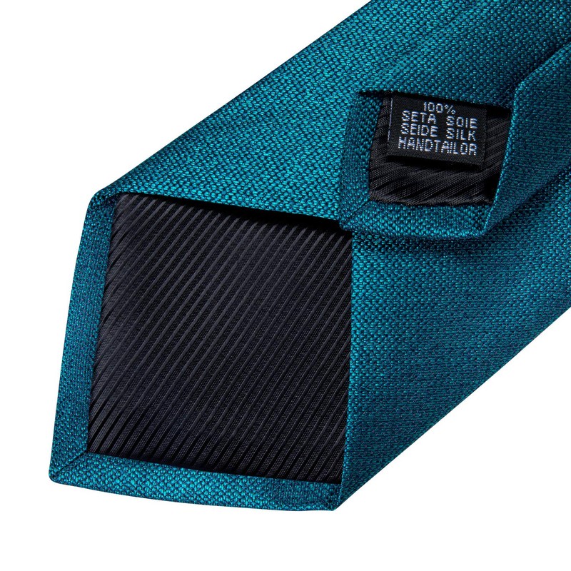 DiBanGu Extra Long Solid Dark Teal Tie for Men Big