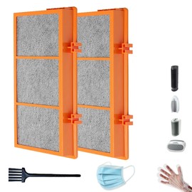 NKA AER.1 HAPF30AS 3-in-1 HEPA Air Filter Replacement Compatible with AER.1 HAPF30AS-U4R - True HEPA & Activated Carbon, Smoke Grabber Air Purifier Filter, 1.2” x 10” x 4.6”, 2 Pack