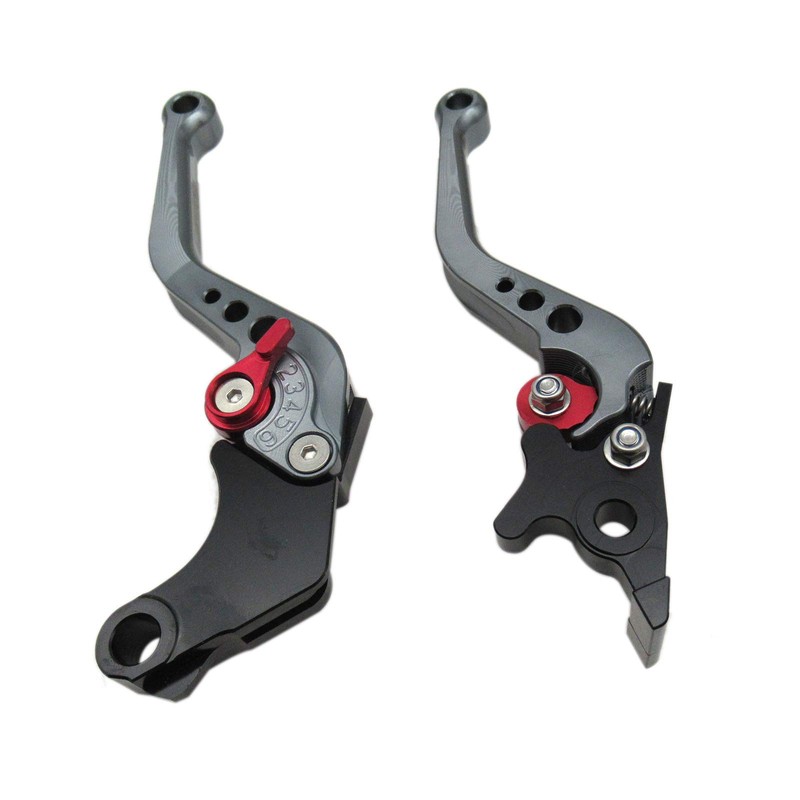 Zafina-UP Titanium Gray CNC 6 Position Shorty Brake Clutch Lever