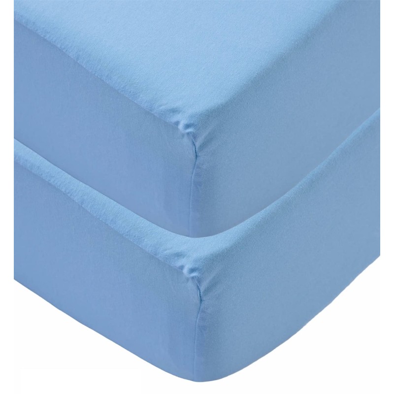 Sasma Home - 2 x Cot Bed Fitted Sheets 100%