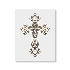 Cross Stencil - Reusable Stencils for Painting - Mylar Stencil for Crafts and Decorations