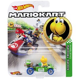 Hot Wheels Yellow Koopa Troopa Mariokart Character Car Diecast 1:64 Scale