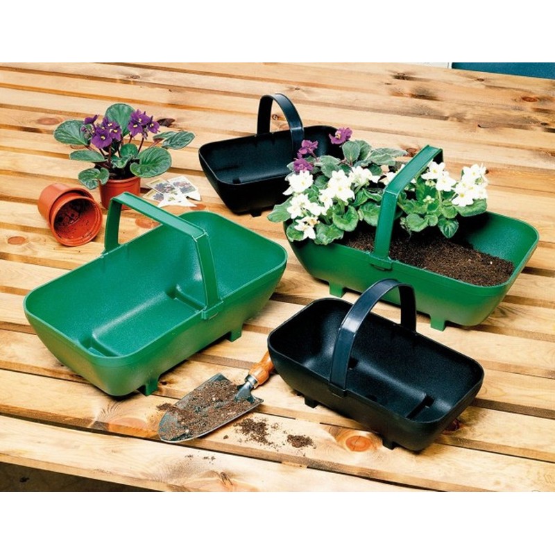 Tierra Garden GP44GR Large Trug Recycled Plastic Planter, Green