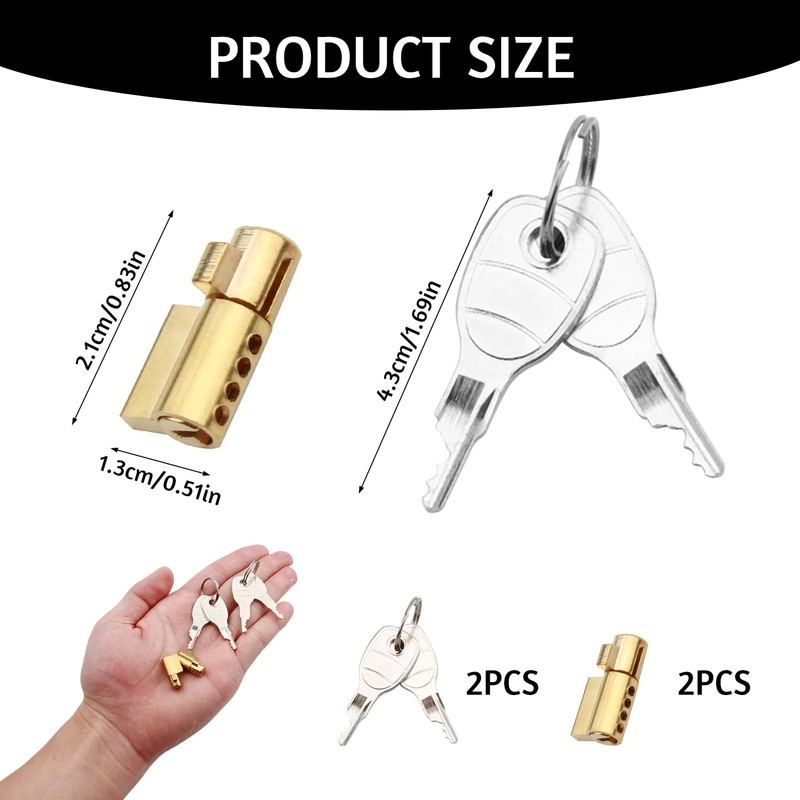 Batheidon 2 x 50mm Steel Coupler Locks Compatible with Earth,