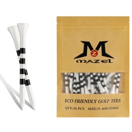 MAZEL Golf Tees Wood Tees Long Tees 70mm/83mm (Pack of 50)