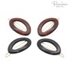 Parcelona French Eggie Oval Shell Black Mini Celluloid Acetate Side