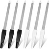 6 Pack Professional Metal Nail Files for Natural Nails - 15.2cm/6 Inch Nail File Set for Home Salon Use - White & Black Nail Tools & Accessories