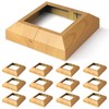 Wocepu 12 pcs 4"x4" (Actual: 3.5"x3.5") Aluminum Deck Post Base