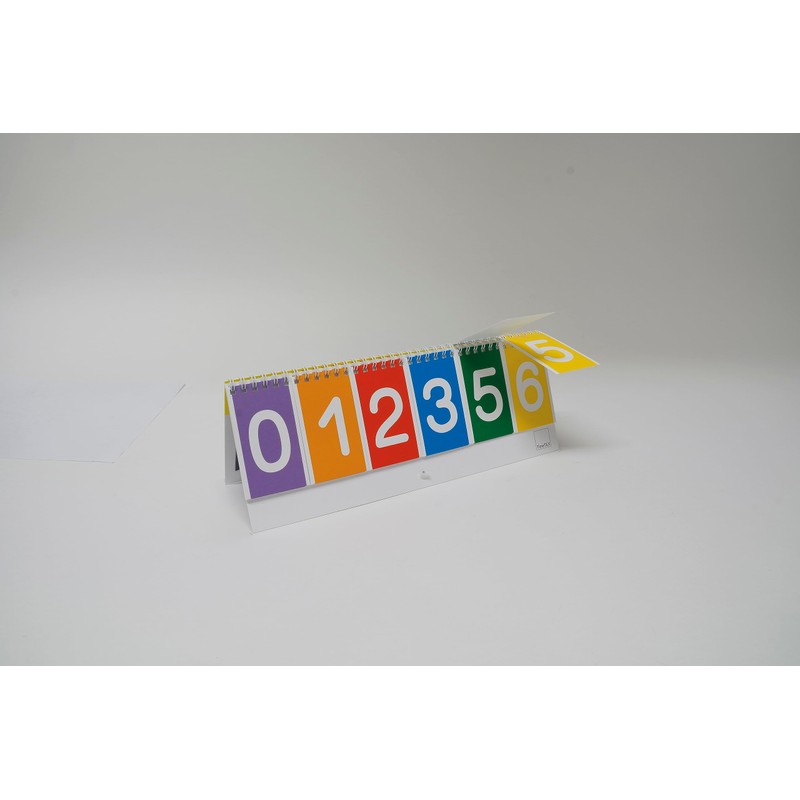 TimeTEX Cardboard Flap Flip Chart Decimal Numbers 0-9
