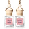 Car Air Freshener Hanging 2 Pack, Saffron Amber Essential Oil