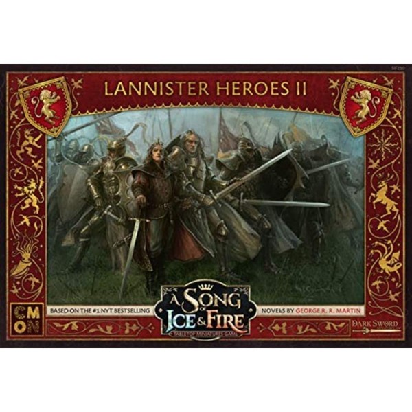 CMON A Song of Ice and Fire Tabletop Miniatures Game Lannister Heroes Set II - Lead House Lannister to Victory with Iconic Heroes! Strategy Game, Ages 14+, 2+ Players, 45-60 Minute Playtime, Made