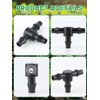 Kalolary 100 Pcs Barb Tee Connectors Irrigation System 1/4" Barbed