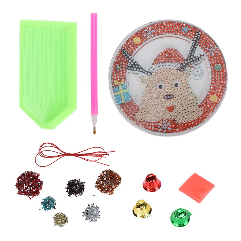 Rhinestone Painting Christmas Cute Elk Pendant DIY Relaxing Ornaments for