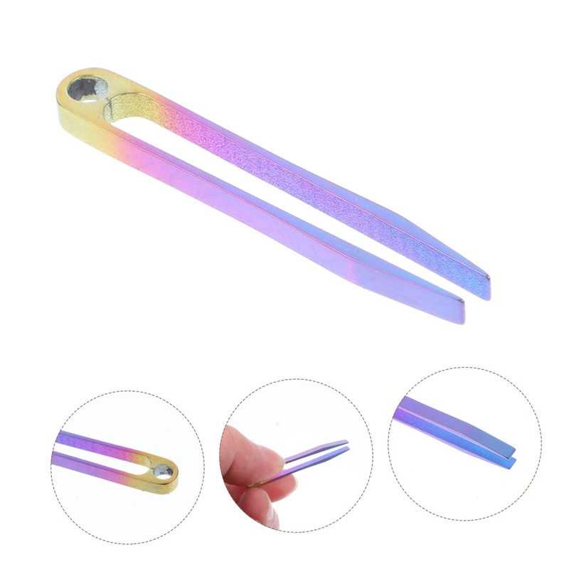 Outanaya Titanium Tweezers Mini Tool Lightweight High Hardness Precision Tweezers