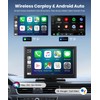 Wireless Apple Carplay Screen for Car:Sunlight Readable HD Touchscreen with