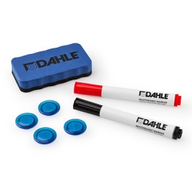 Dahle 95140-13540 Whiteboard Starter Set, 2 x Board Markers Red/Black, 4 Magnets and 1 Magnetic Eraser