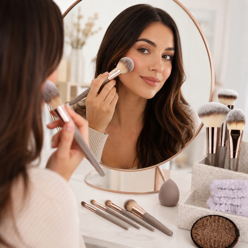 Premium Makeup Brush Set for Face & Eye Application -