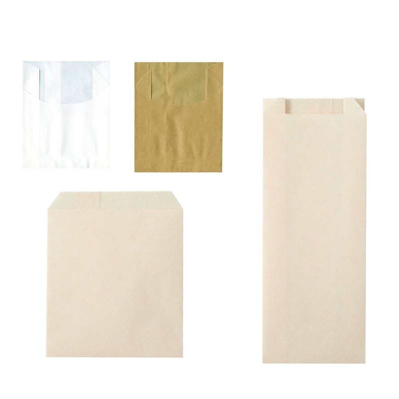 pakkutakeyama Food Bag Oil Natural Triangle Bag , biege