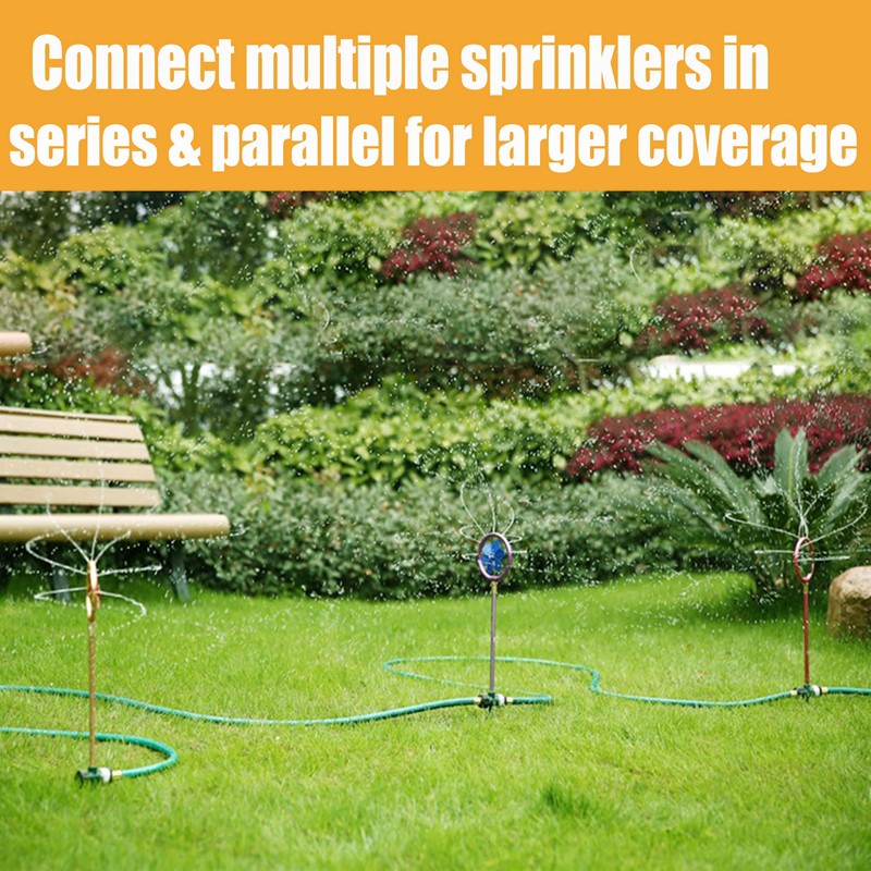 Metal Flower Sprinkler Head,Dual-Purpose Garden Decor & 360° Lawn Irrigation