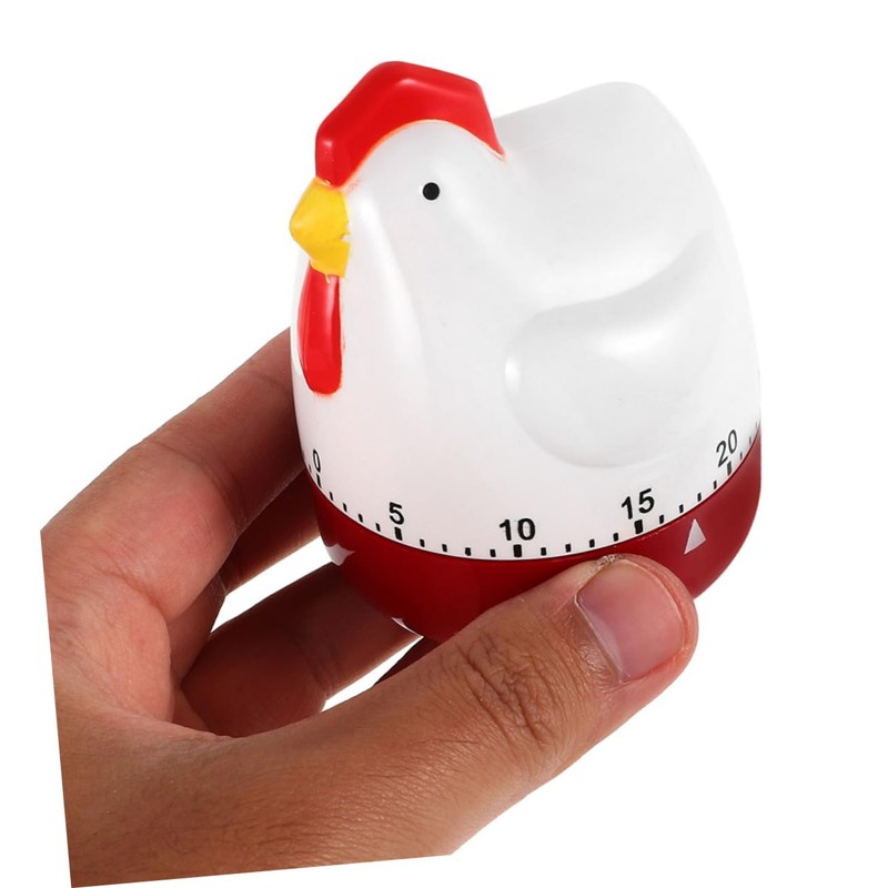 SUPVOX 2pcs Cute Chicken Kitchen Timer Mechanical Wind Up Countdown