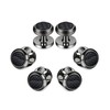 LOYALLOOK 8pcs Mens Carbon Fiber Cufflinks and Shirt Studs Set